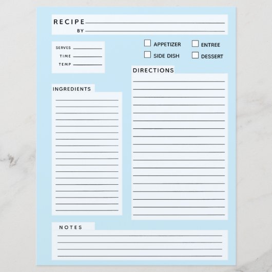 Rezept-Karte (Vorderseite)