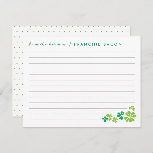 Rezept-Karte (Vorne/Hinten)