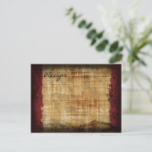 Rezept-Karte - alt mit Flecken Postkarte (Stehend Vorderseite)