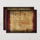 Rezept-Karte - alt mit Flecken Postkarte (Vorne/Hinten)