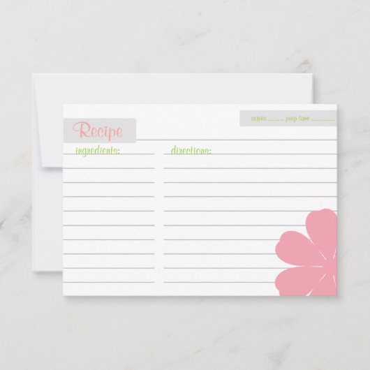 Rezept-Karte | Blumenstrauß |pi (Vorderseite)