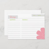 Rezept-Karte | Blumenstrauß |pi (Vorne/Hinten)