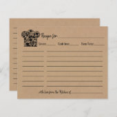 Rezept Karte Brautparty rustikale Polterabend (Vorne/Hinten)