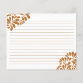 Rezept-Karte des mexikanischen Brautparty talavera (Rückseite)