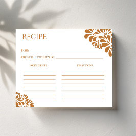 Rezept-Karte des mexikanischen Brautparty talavera