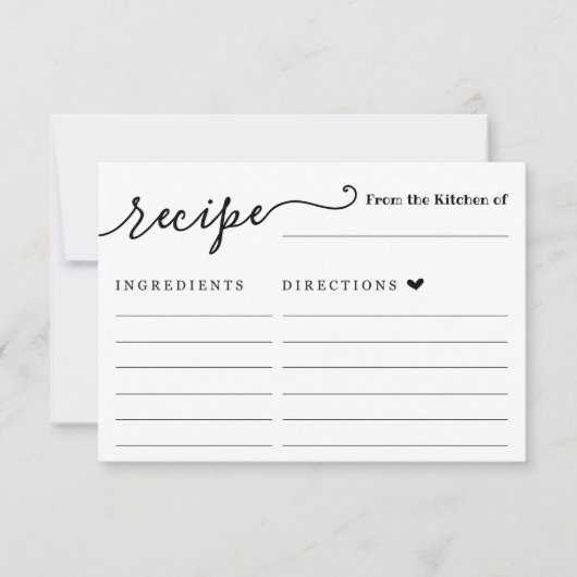 Rezept-Karte Einladung (Vorderseite)