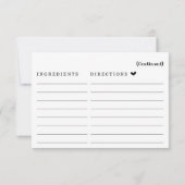 Rezept-Karte Einladung (Rückseite)