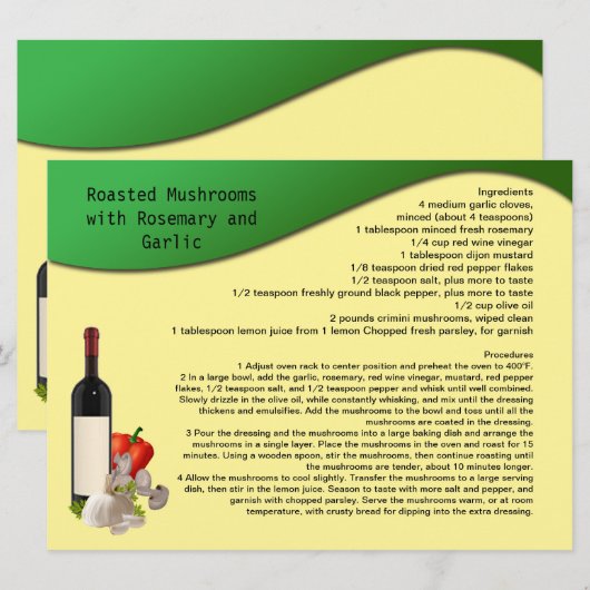 Rezept-Karte Einladung (Vorne/Hinten)