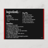 Rezept-Karte Feiertagspostkarte (Rückseite)