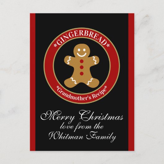 Rezept-Karte Feiertagspostkarte (Vorderseite)