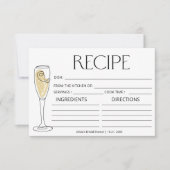Rezept-Karte für Brunch und Bubbly Champagner (Vorderseite)
