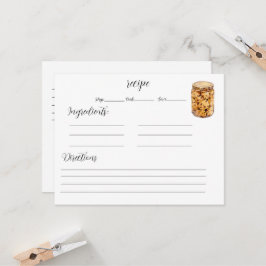 Rezept-Karte für Cookies