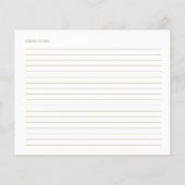 Rezept-Karte für das blütenfarbene Burgund-Brautpa (Rückseite)