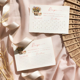 Rezept-Karte für das Brautparty frisch