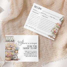 Rezept-Karte für das Brautparty frisch