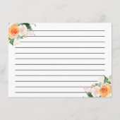 Rezept-Karte für das Brautparty im Herbst Begleitkarte (Rückseite)