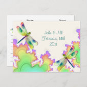 Rezept-Karte für das Fraktal der Libellen Postkarte (Vorne/Hinten)