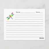 Rezept-Karte für das Fraktal der Libellen Postkarte (Rückseite)