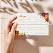 Rezept-Karte für den Herbst Begleitkarte