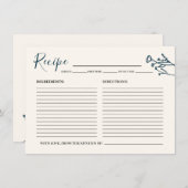 Rezept-Karte für die Braut Rustikale Wildblume Begleitkarte (Vorne/Hinten)