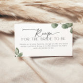 Rezept-Karte für die Bride Eukalyptus Greenery Einladung
