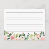 Rezept-Karte für die Rosa-Rosa-Blüte Postkarte (Rückseite)