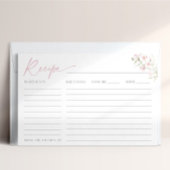 Rezept-Karte für die Wildblumen "Braut blush Pink" Einladung