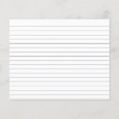 Rezept-Karte für einfaches Brautparty (Rückseite)