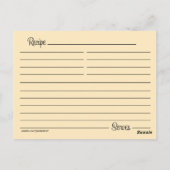 Rezept-Karte für italienischen Käse Postkarte (Rückseite)