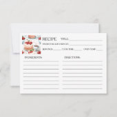 Rezept-Karte für Kaffee und Kirschkuchen (Vorderseite)