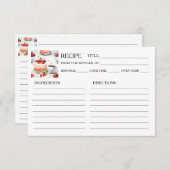 Rezept-Karte für Kaffee und Kirschkuchen (Vorne/Hinten)