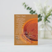 Rezept-Karte für milden Chili Postkarte (Stehend Vorderseite)