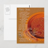 Rezept-Karte für milden Chili Postkarte (Vorne/Hinten)