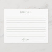 Rezept-Karte für Minimalistisches Brautparty in We Begleitkarte (Rückseite)
