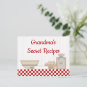 Rezept-Karte für Oma Postkarte (Stehend Vorderseite)