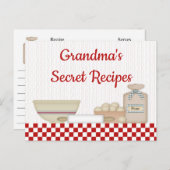 Rezept-Karte für Oma Postkarte (Vorne/Hinten)