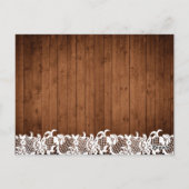 Rezept-Karte für rustikales Brautparty aus Holz un Postkarte (Rückseite)