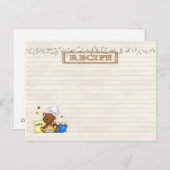 Rezept-Karte für teddy-Koch Postkarte (Vorne/Hinten)