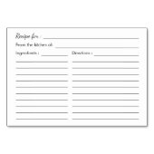 Rezept-Karte | Gold Anchor Nautical Brautparty Tischnummer (Rückseite)