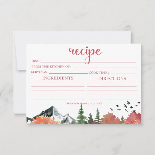 Rezept-Karte Herbst Bergwald (Vorderseite)