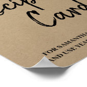 Rezept-Karte hier Brautparty-Zeichen verlassen Poster (Ecke)