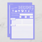 Rezept-Karte in Victoire Blue (Vorne/Hinten)
