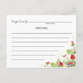 Rezept-Karte mit Erdbeeren Postkarte (Rückseite)