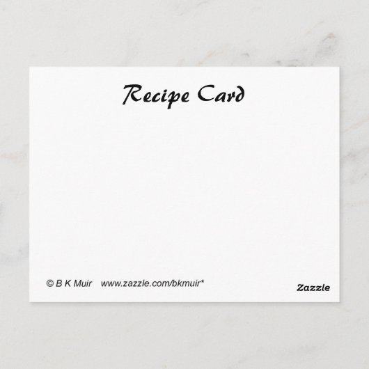 Rezept-Karte - Paprikaschoten Postkarte (Rückseite)