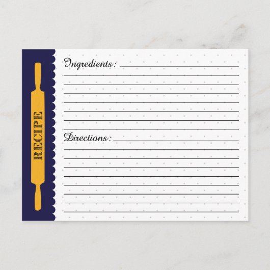 Rezept-Karte Postkarte (Vorderseite)