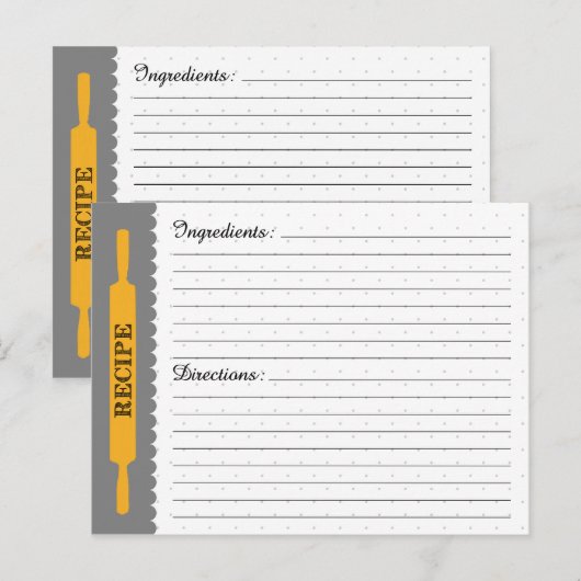 Rezept-Karte Postkarte (Vorne/Hinten)