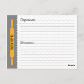 Rezept-Karte Postkarte (Rückseite)