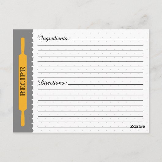 Rezept-Karte Postkarte (Rückseite)