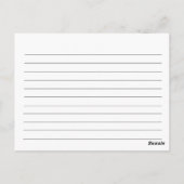 Rezept-Karte Postkarte (Rückseite)