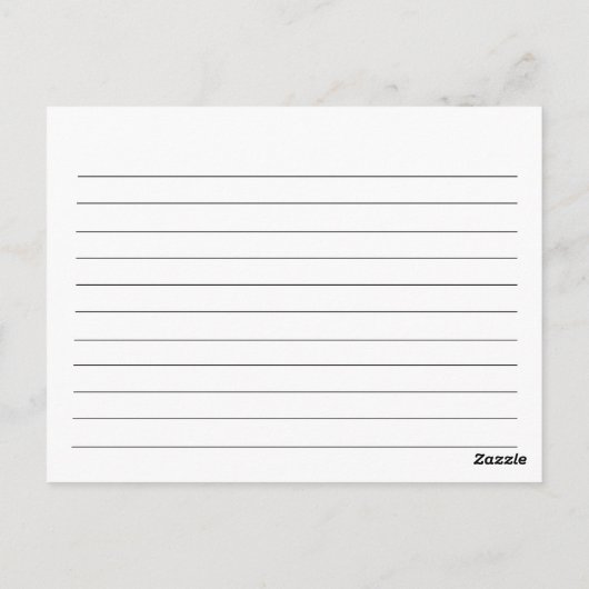 Rezept-Karte Postkarte (Rückseite)